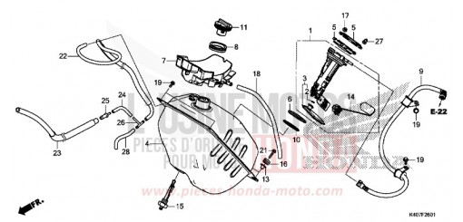 RESERVOIR A CARBURANT (NSS125ADK) NSS125ADK de 2019